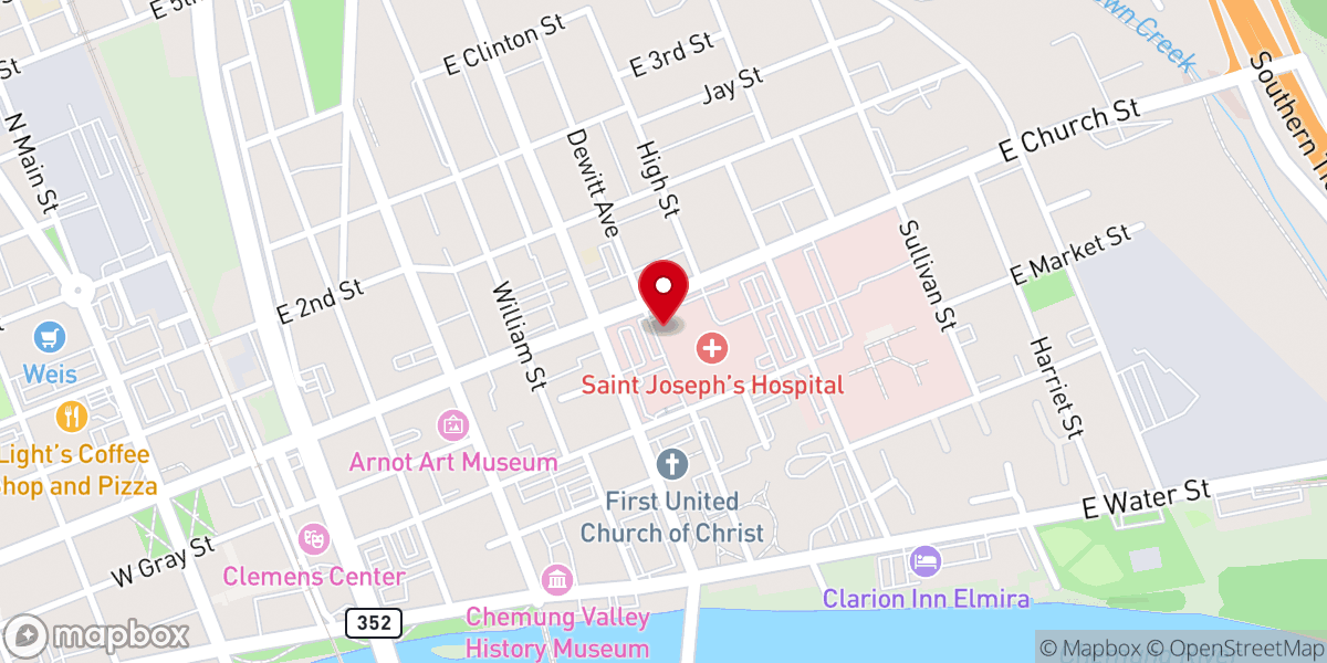 Map showing location of St Joseph's Apartments