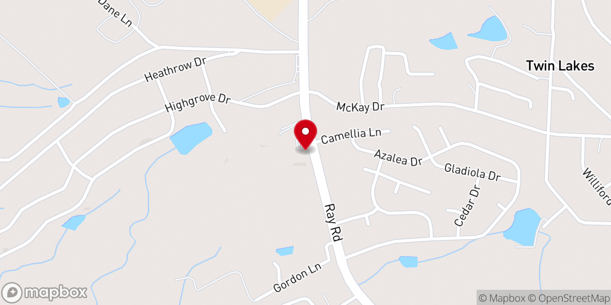 Map showing location of Paradise Church