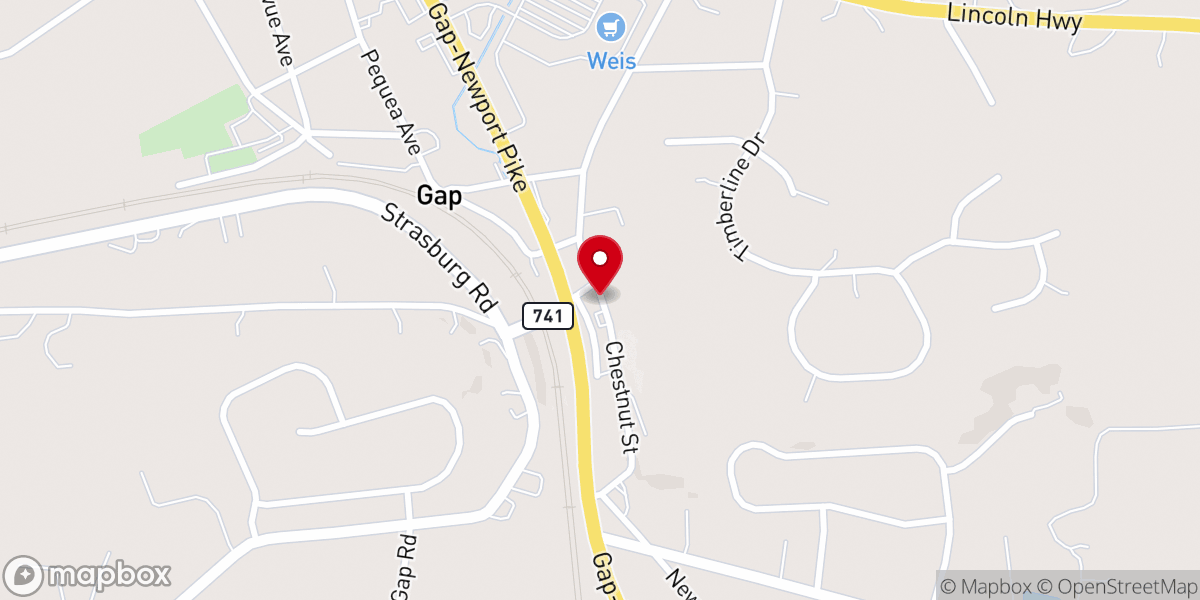 Map showing location of Chestnut Street Chapel