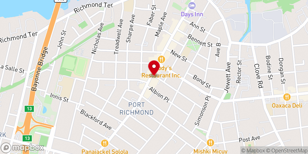 Map showing location of IPUL Staten Island - Iglesia Pentecostal Unida Latinoamericana