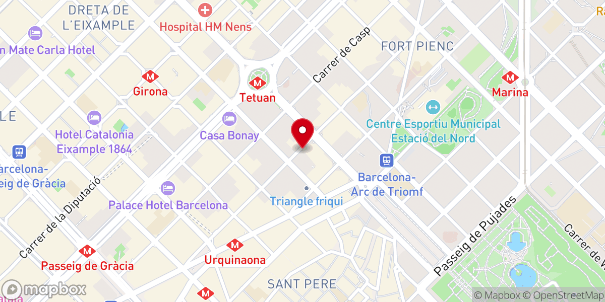 Map showing location of Convento de Santa Catalina