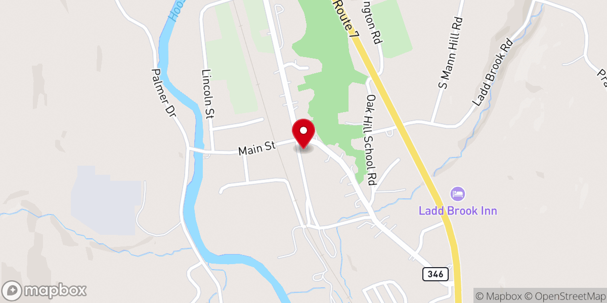 Map showing location of Pownal United Methodist Church