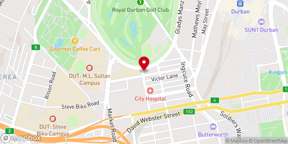Map showing location of St. Faith's Anglican Church