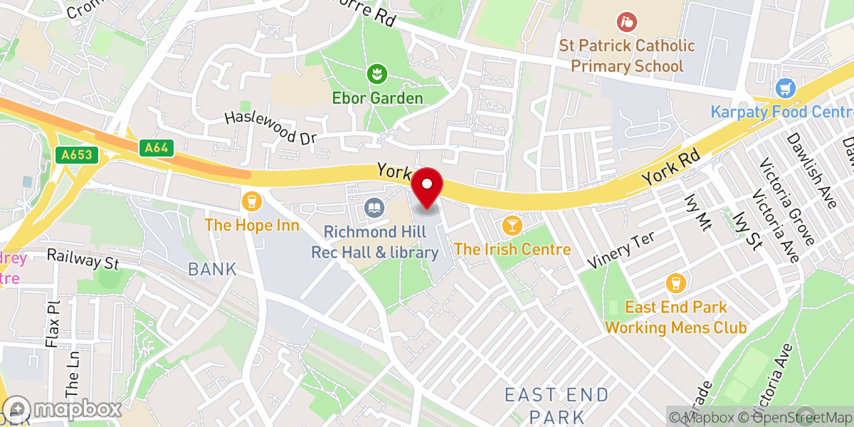 Map showing location of The Potter's House Church Leeds City
