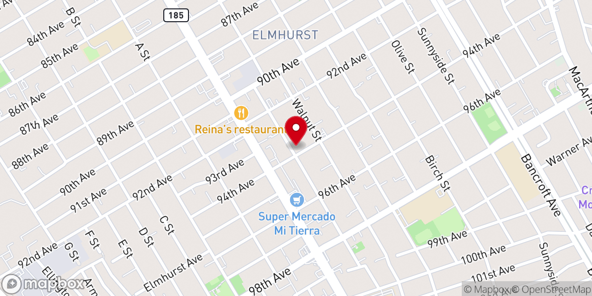 Map showing location of True Faith Missionary Baptist Church