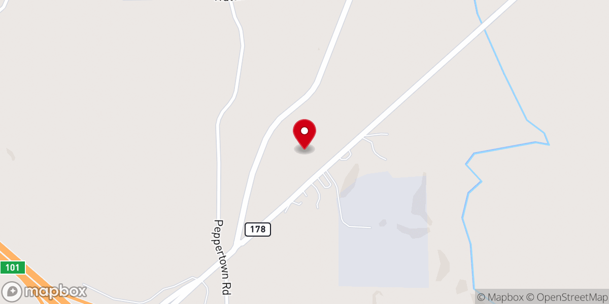 Map showing location of New River Baptist Church