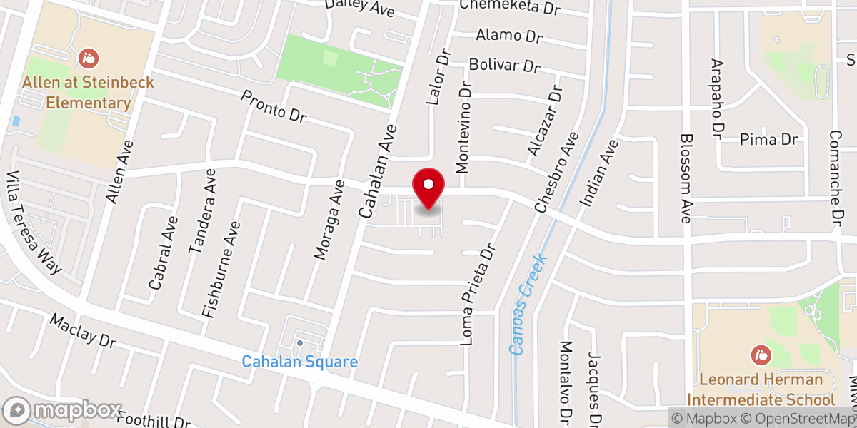 Map showing location of Santa Teresa Catholic Church