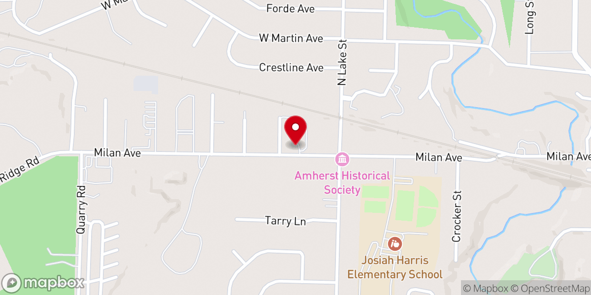 Map showing location of St. George Chapel (Amherst, OH Historical)