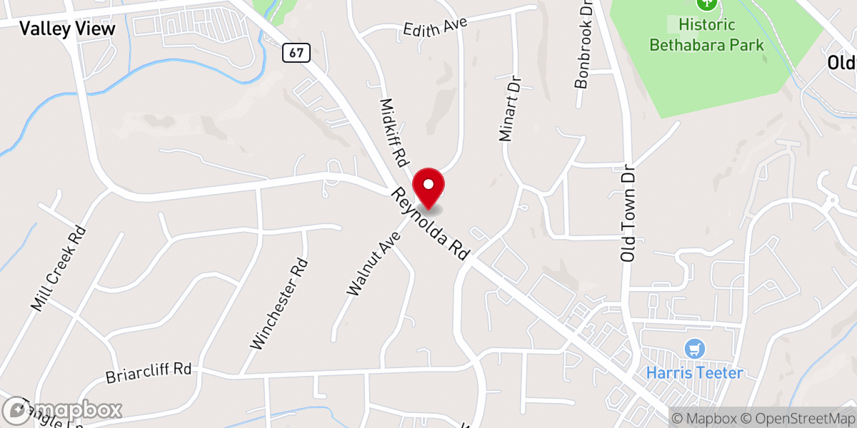 Map showing location of Hope Bridge Ministries