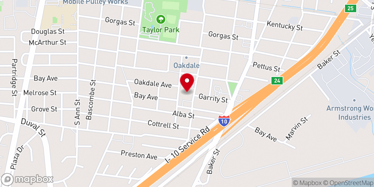 Map showing location of El-Bethel Primitive Baptist