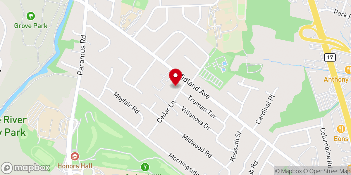 Map showing location of Blessing Church