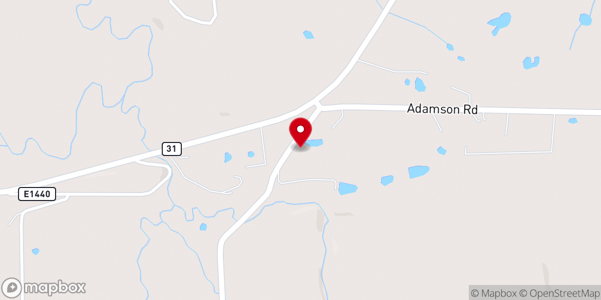 Map showing location of Richville Church