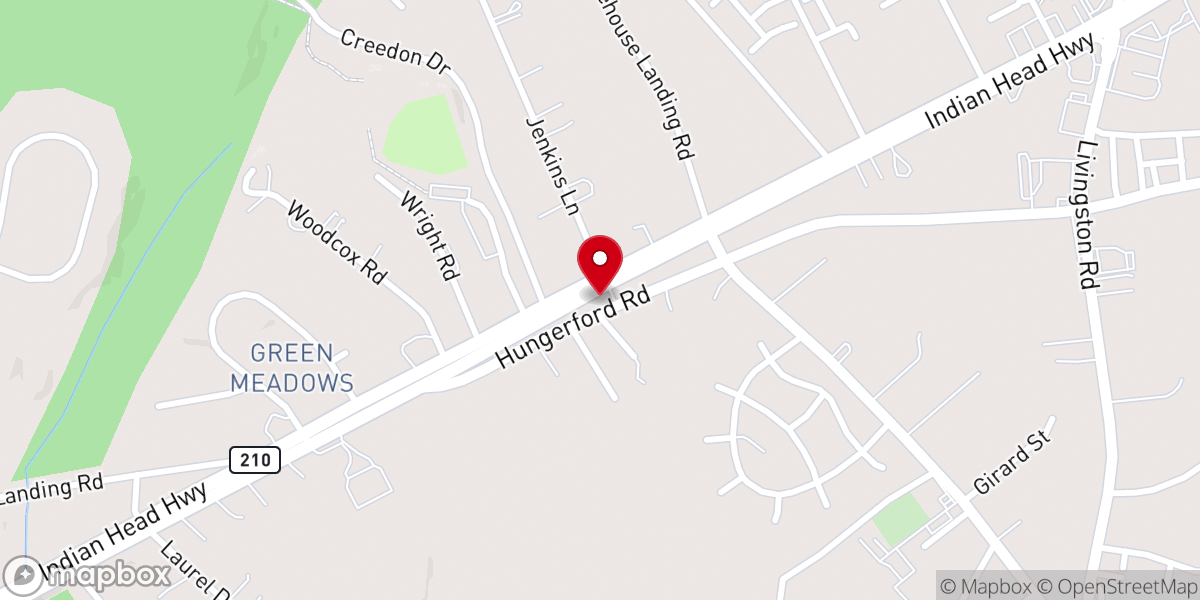 Map showing location of New Life Missionary Baptist Church
