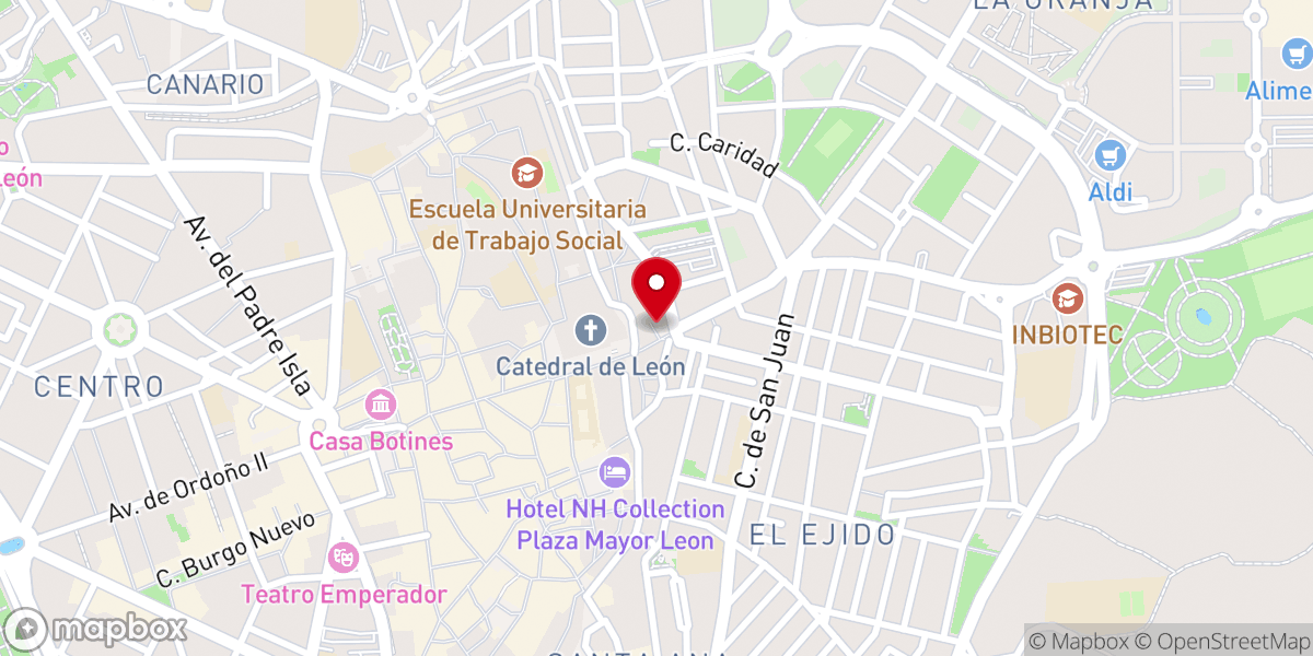 Map showing location of Iglesia de San Pedro de Los Huertos