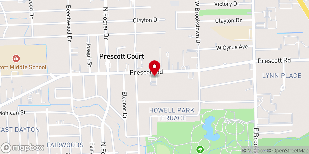 Map showing location of Mount Erie Baptist Church