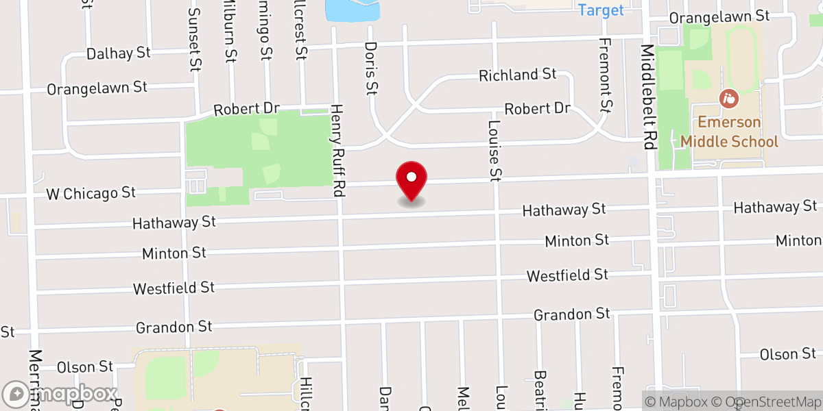 Map showing location of Plymouth Road Bible Chapel