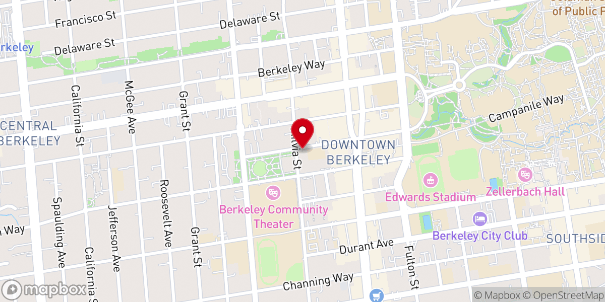 Map showing location of Pacific Lutheran Theological Seminary