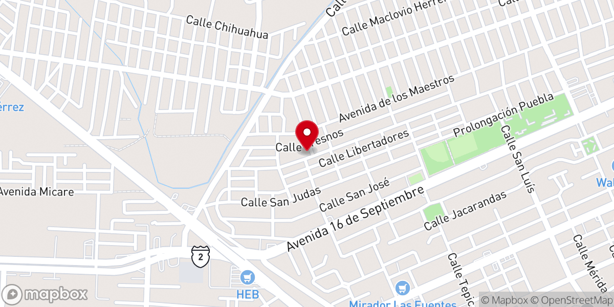 Map showing location of Parish of the Holy Family