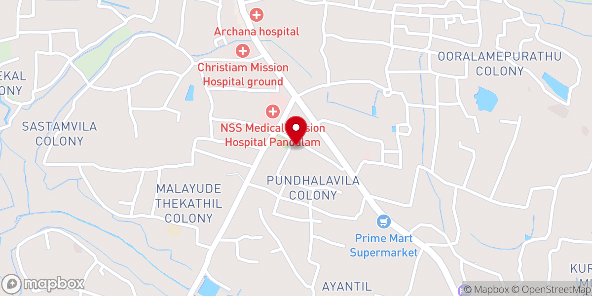 Map showing location of St Thomas Orthodox Valiyapalli
