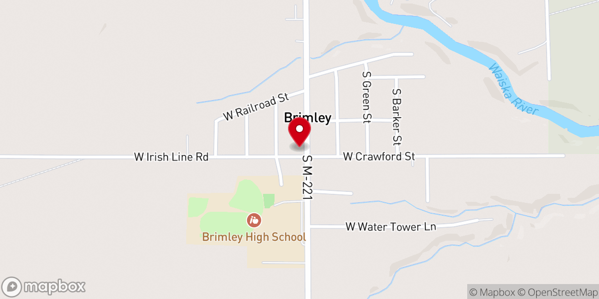 Map showing location of First Congregational Church