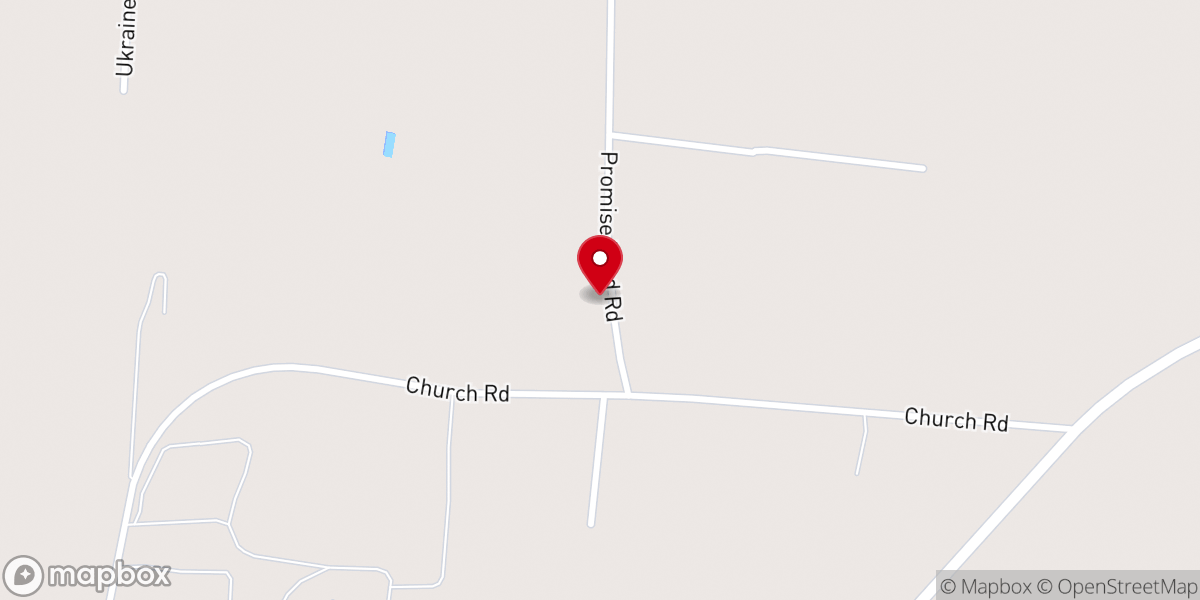 Map showing location of Sand Hill Holiness Church