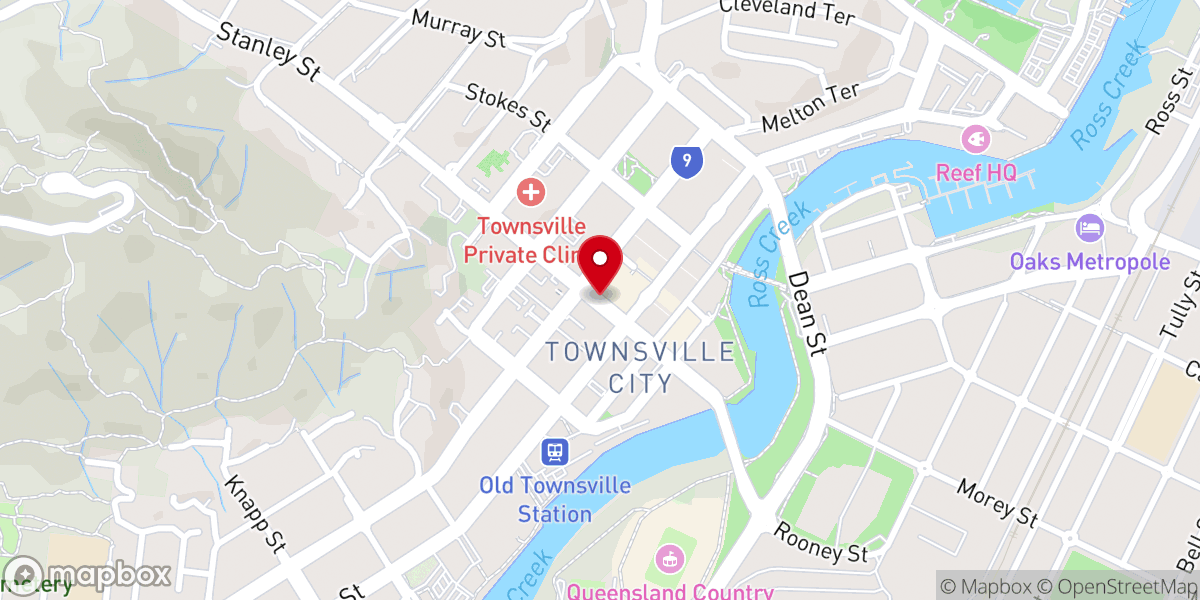 Map showing location of Sacred Heart Cathedral
