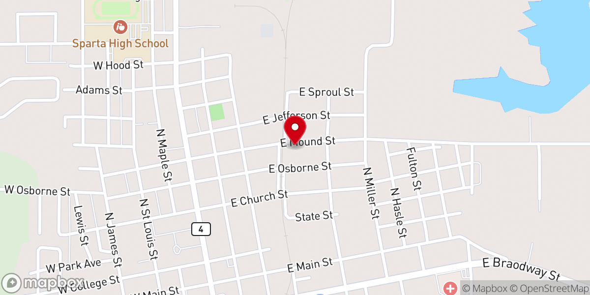 Map showing location of Road To Life Church