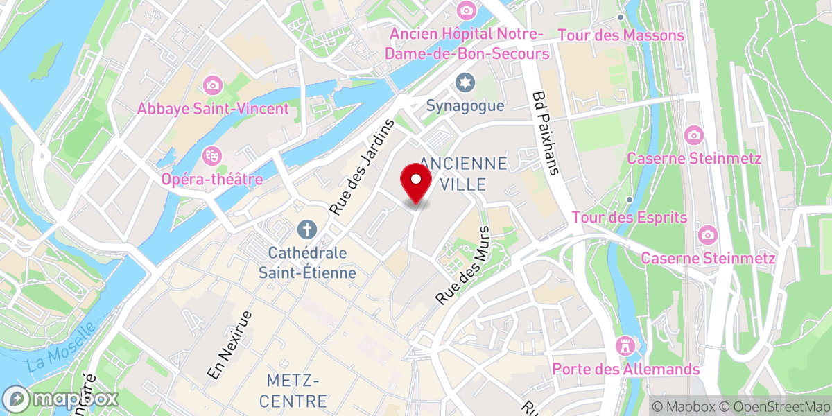 Map showing location of Eglise Des Trinitaires