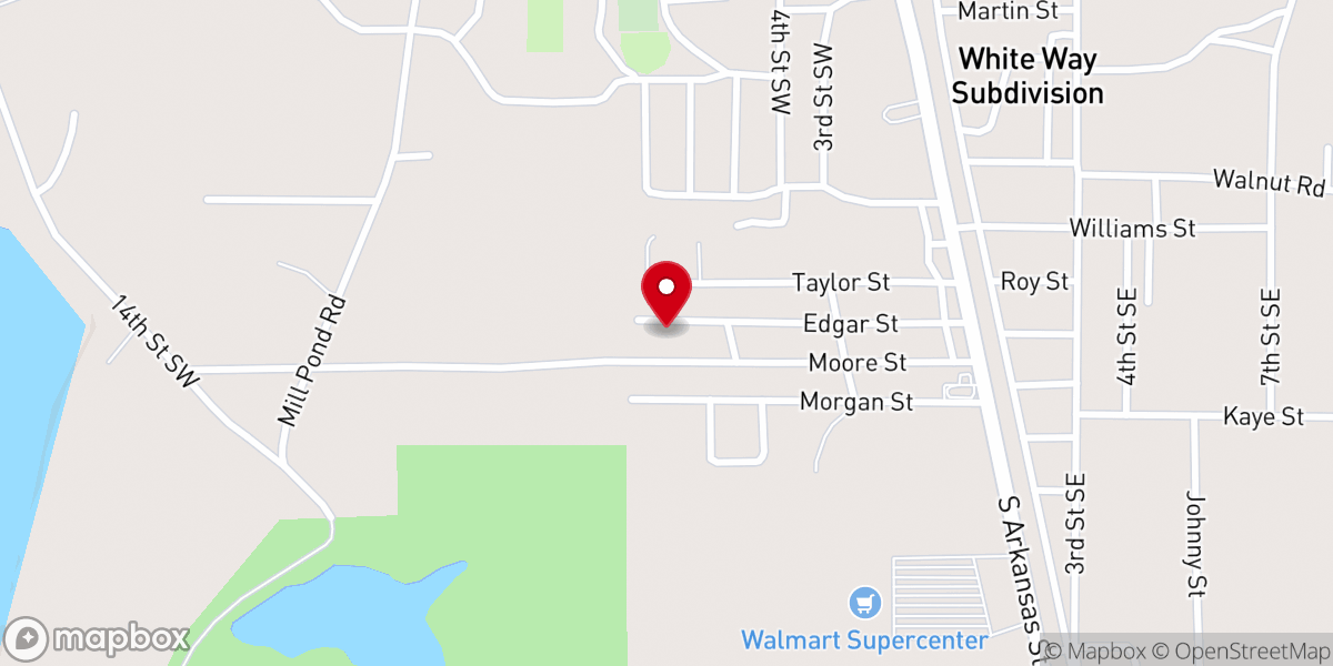 Map showing location of White Rose Baptist Church