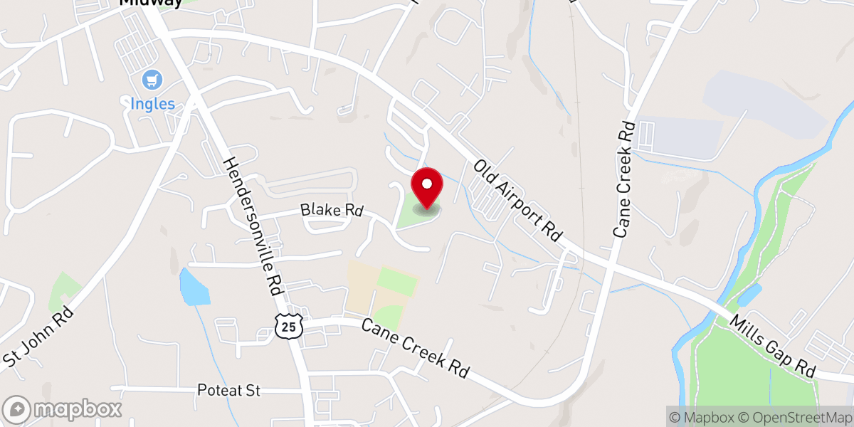 Map showing location of Old Salem Church