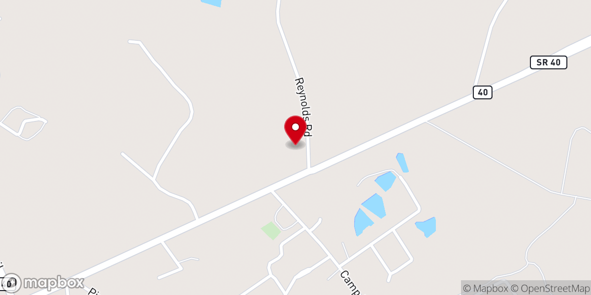 Map showing location of Peoples Baptist Church