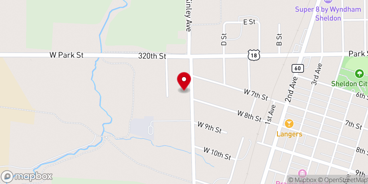 Map showing location of Crossroads Community Church