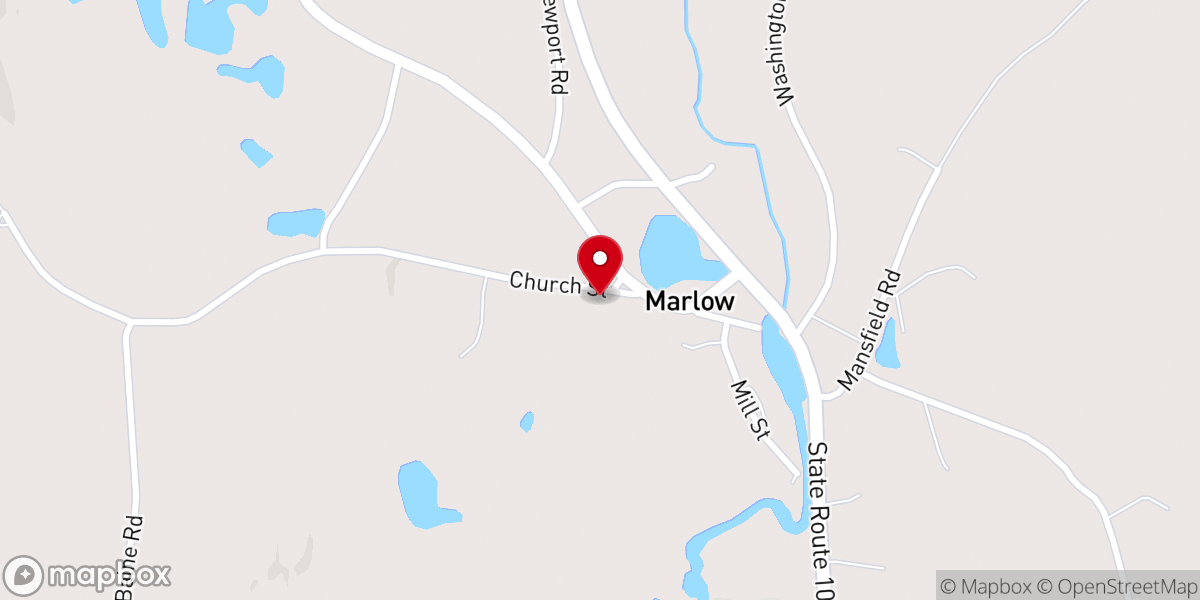Map showing location of Marlow United Methodist Church