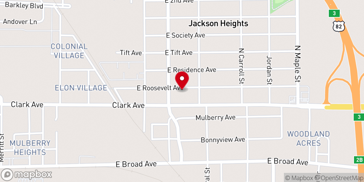 Map showing location of Evangelistic Temple