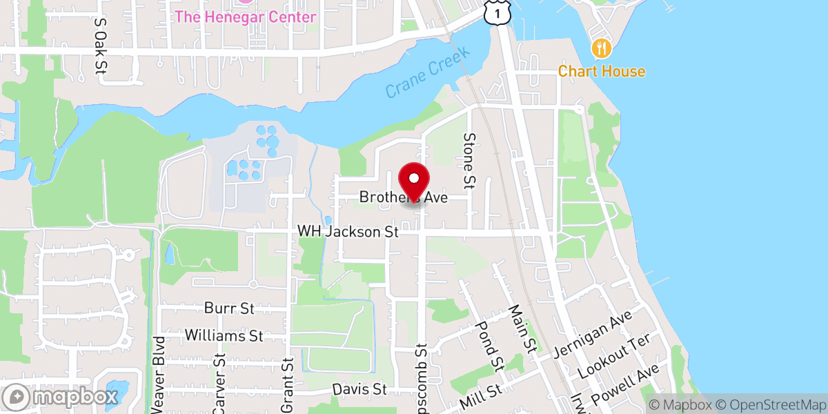 Map showing location of Allen Chapel African Methodist Episcopal Church