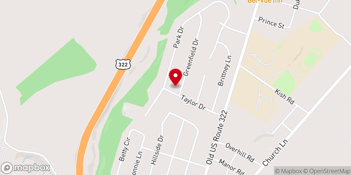 Map showing location of Kish Valley Grace Brethren Church