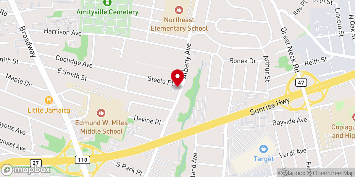 Map showing location of Holy Trinity Baptist Church