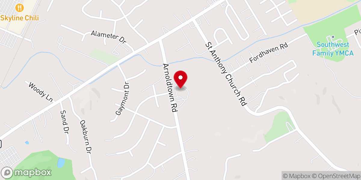 Map showing location of Harvest Church of God
