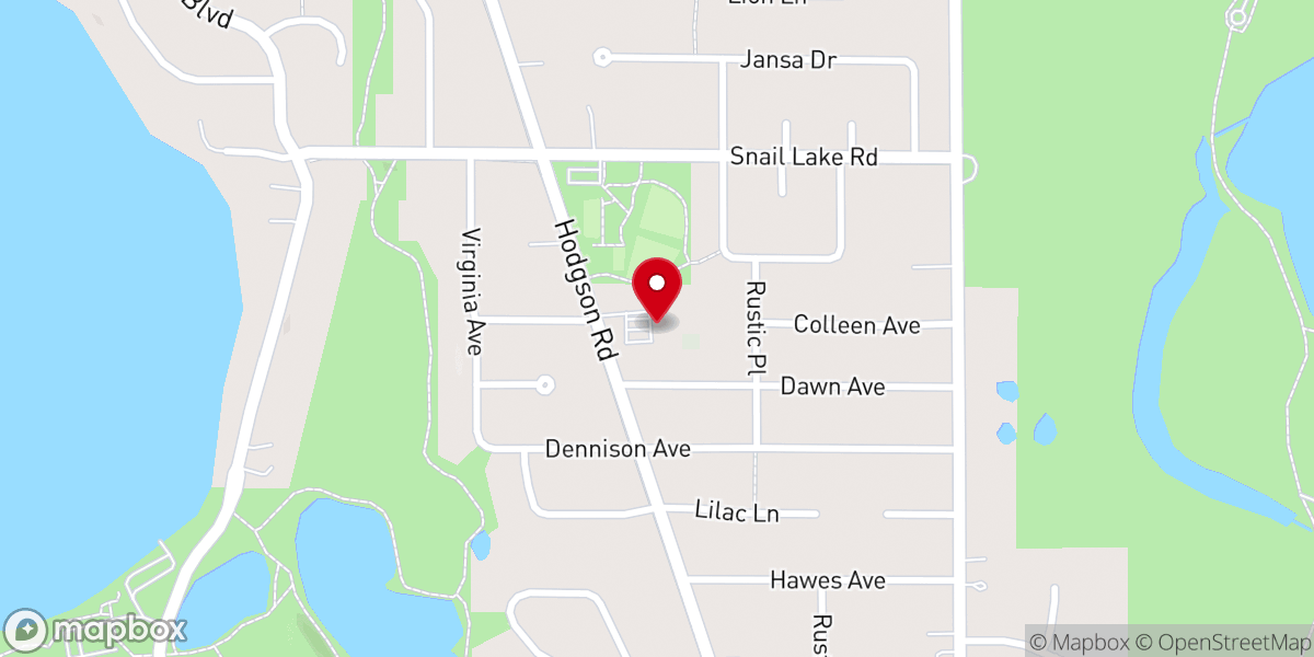 Map showing location of River of Life Church