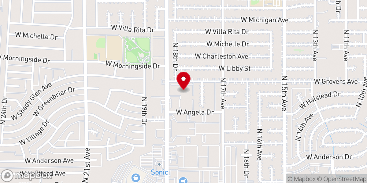 Map showing location of Cross Church Phoenix