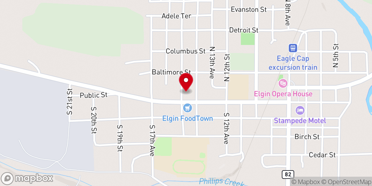 Map showing location of Elgin Seventh-day Adventist Church