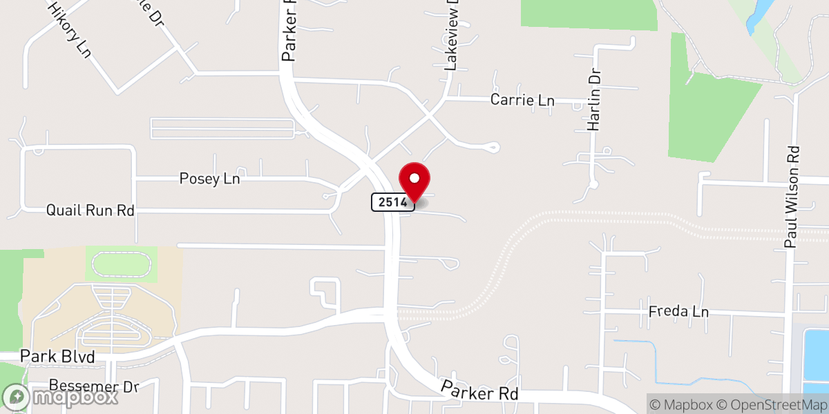 Map showing location of Lighthouse Baptist Church