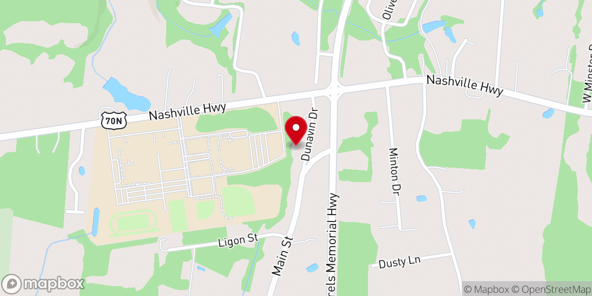 Map showing location of Baxter Crossroads Church of God