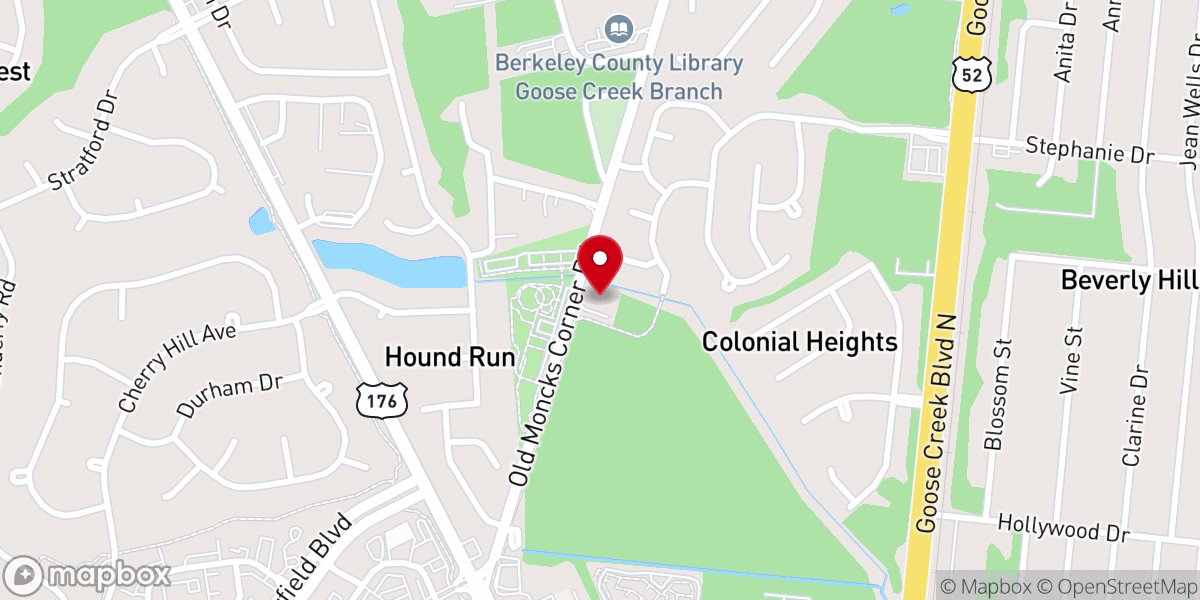 Map showing location of New Life Baptist Church