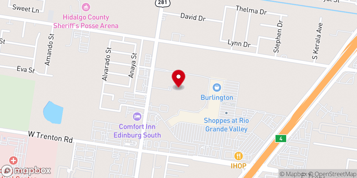 Map showing location of Dios Con Nosotros Church
