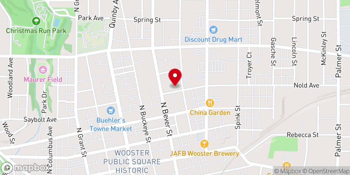Map showing location of Nold Avenue Baptist Church