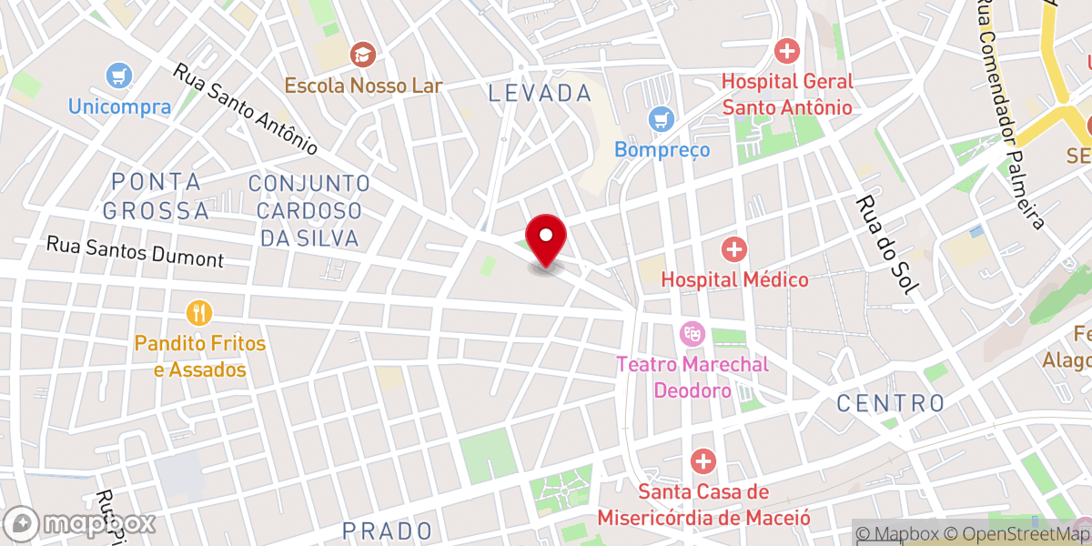Map showing location of Primeira Igreja Evangélica Batista de Maceió