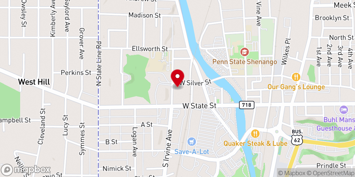Map showing location of Sharon First United Methodist Church