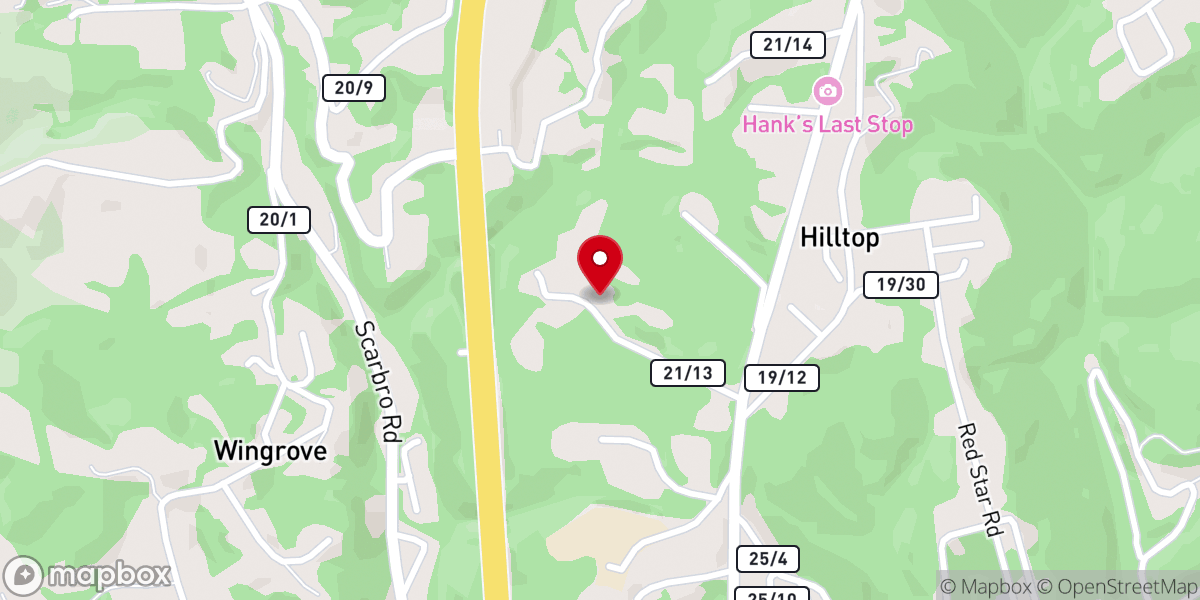 Map showing location of West Virginia Baptist State Convention
