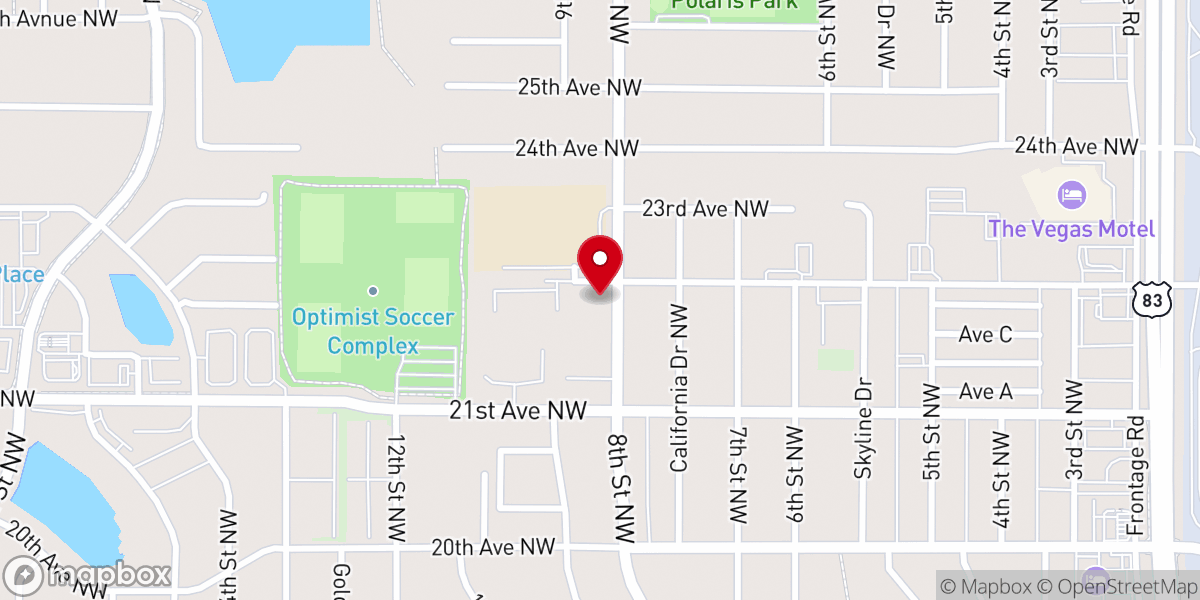 Map showing location of Church of the Living God